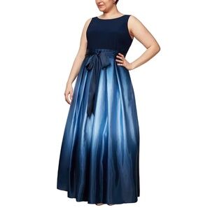 NWT SLNY/SL Fashions Ombre Long Formal Gown - size 22W